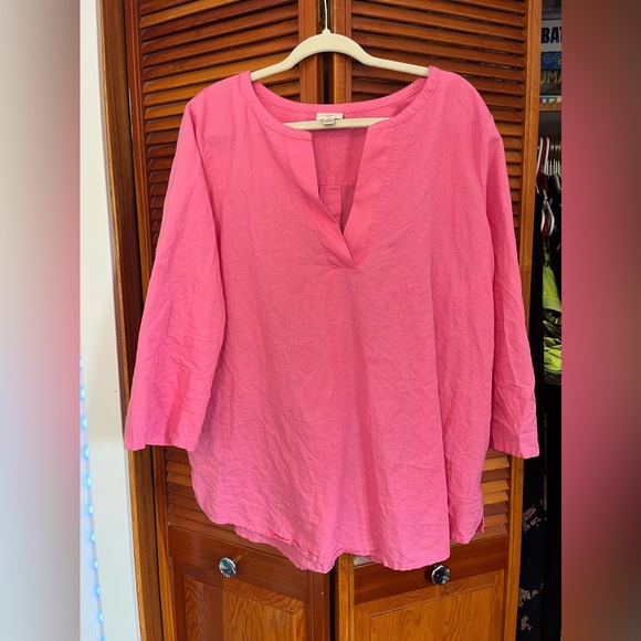 St. John's Bay Pink Women's Tunic Top - Picture 1 of 5